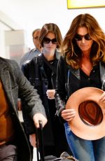 CINDY CRAWFORD and KAIA GERBER at Laguardia Airport in New York 01/15/2020