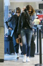 CINDY CRAWFORD and KAIA GERBER at Laguardia Airport in New York 01/15/2020