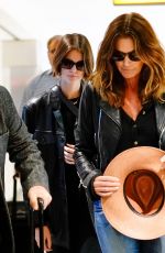 CINDY CRAWFORD and KAIA GERBER at Laguardia Airport in New York 01/15/2020