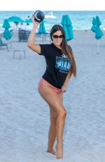CLAUDIA ROMANI Getting Ready for Superbowl Weekend in Miami 01/29/2020