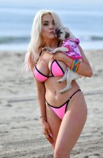 COURTNEY STODDEN in Bikini on the Beach in Santa Monica 01/24/2020