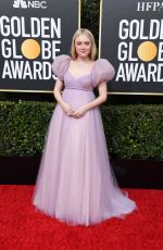 DAKOTA FANNING at 77th Annual Golden Globe Awards in Beverly Hills 01/05/2020