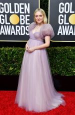 DAKOTA FANNING at 77th Annual Golden Globe Awards in Beverly Hills 01/05/2020