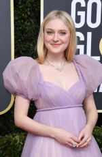 DAKOTA FANNING at 77th Annual Golden Globe Awards in Beverly Hills 01/05/2020