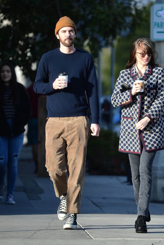 DAKOTA JOHNSON and Blake Lee Out for Coffee in Los Angeles 01/16/2020