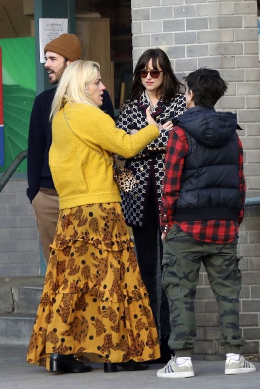 DAKOTA JOHNSON and BUSY PHILIPPS at Larchmont Village in Los Angeles 01/16/2020
