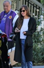 DAKOTA JOHNSON Leaves San Vicente Bungalows in West Hollywood 01/07/2020