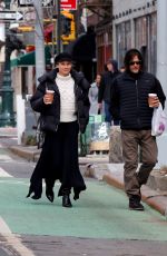 DIAN KRUGER and Norman Reedus Out for Morning Coffee in New York 01/28/2020
