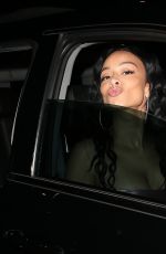 DRAYA MICHELE Leaves Ballet Nightclub in Hollywood 01/22/2020