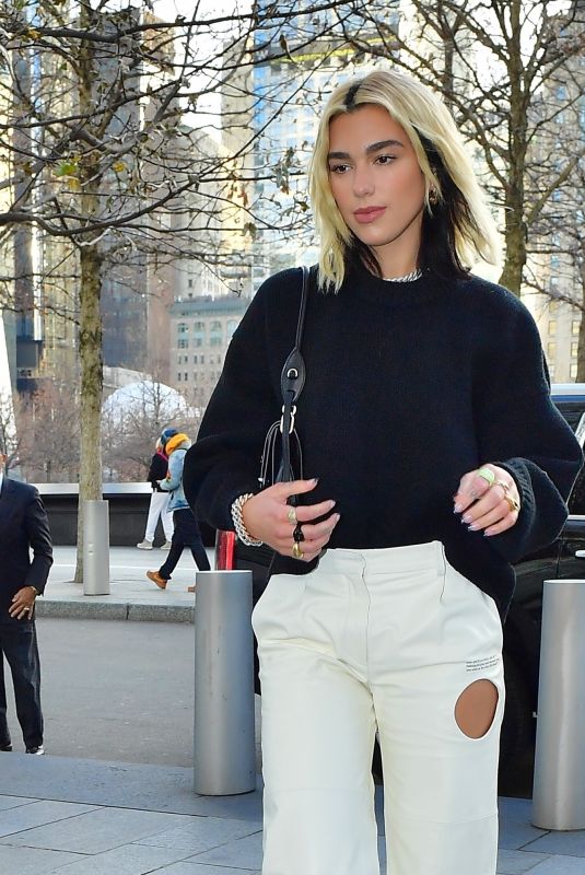 DUA LIPA Heading to a Meeting in New York 01/15/2020
