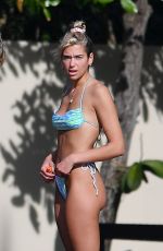 DUA LIPA in Bikini at a Pool in Miami 01/04/2020