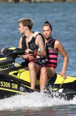 DUA LIPA in Swimsuit at Jet-ski Ride in Miami 01/03/2020