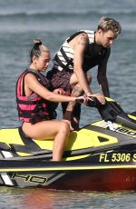 DUA LIPA in Swimsuit at Jet-ski Ride in Miami 01/03/2020