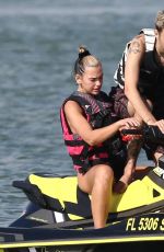 DUA LIPA in Swimsuit at Jet-ski Ride in Miami 01/03/2020