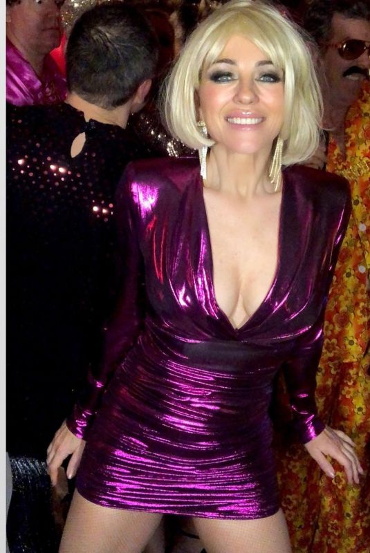 ELIZABETH HURLEY at New Year