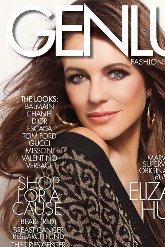 ELIZABETH HURLEY on the Cover of Genlux Magazine, 2020