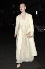 ELLE FANNING Leaves London Critics