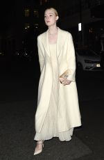 ELLE FANNING Leaves London Critics