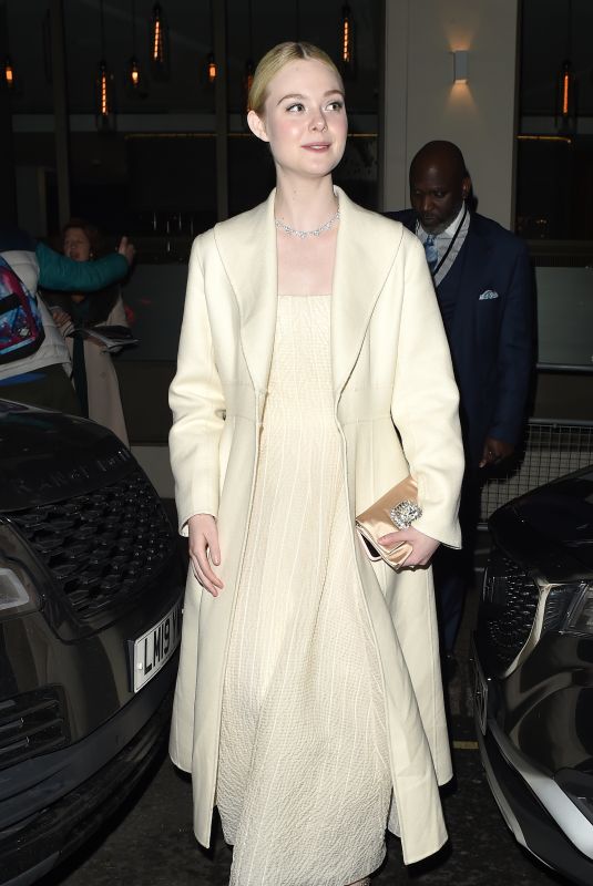 ELLE FANNING Leaves London Critics