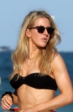 ELLIE GOULDING in a Black Bikini on the Beach in Miami 01/02/2020