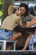 ELSA PATAKY in Denim Shorts at Byron Bay