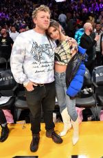 EMILY RATAJKOWSKI and Sebastian Bear McClard at Cleveland Cavaliers vs LA Lakers Game in Los Angeles 01/13/2020