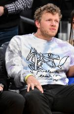 EMILY RATAJKOWSKI and Sebastian Bear McClard at Cleveland Cavaliers vs LA Lakers Game in Los Angeles 01/13/2020