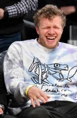 EMILY RATAJKOWSKI and Sebastian Bear McClard at Cleveland Cavaliers vs LA Lakers Game in Los Angeles 01/13/2020