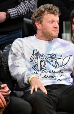 EMILY RATAJKOWSKI and Sebastian Bear McClard at Cleveland Cavaliers vs LA Lakers Game in Los Angeles 01/13/2020