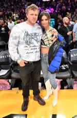 EMILY RATAJKOWSKI and Sebastian Bear McClard at Cleveland Cavaliers vs LA Lakers Game in Los Angeles 01/13/2020