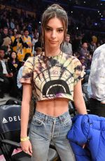 EMILY RATAJKOWSKI and Sebastian Bear McClard at Cleveland Cavaliers vs LA Lakers Game in Los Angeles 01/13/2020