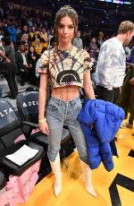 EMILY RATAJKOWSKI and Sebastian Bear McClard at Cleveland Cavaliers vs LA Lakers Game in Los Angeles 01/13/2020