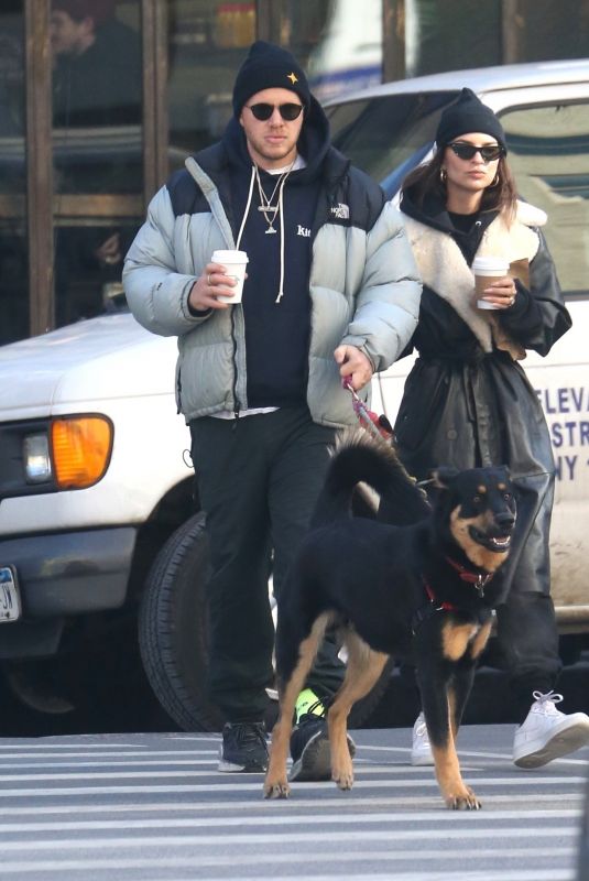 EMILY RATAJKOWSKI and Sebastian Bear McClard Out with Their Dog in New York 01/21/2020
