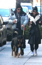 EMILY RATAJKOWSKI and Sebastian Bear McClard Out with Their Dog in New York 01/21/2020