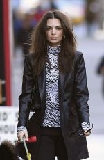EMILY RATAJKOWSKI Out with Her Dog in New York 01/29/2020