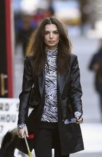 EMILY RATAJKOWSKI Out with Her Dog in New York 01/29/2020