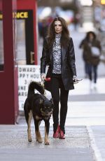 EMILY RATAJKOWSKI Out with Her Dog in New York 01/29/2020