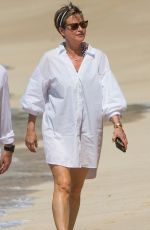 EMMA FORBES Out on the Beach in Barbados 12/24/2019