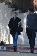 EMMA ROBERTS and Garrett Hedlund Out in Studio City 01/12/2020