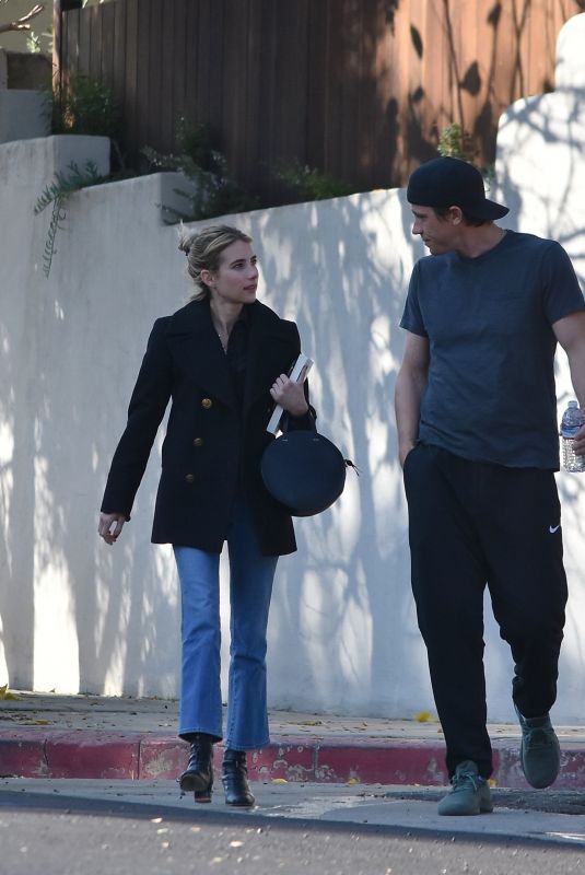 EMMA ROBERTS and Garrett Hedlund Out in Studio City 01/12/2020