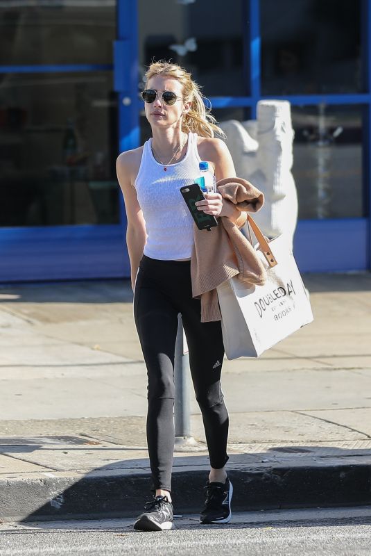EMMA ROBERTS Leaves a Gym in West Hollywood 01/10/2020