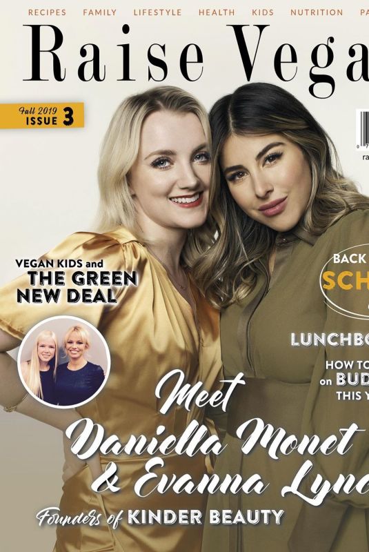 EVANNA LYNCH and DANIELLA MONET in Raise Vegan Magazine, August 2019