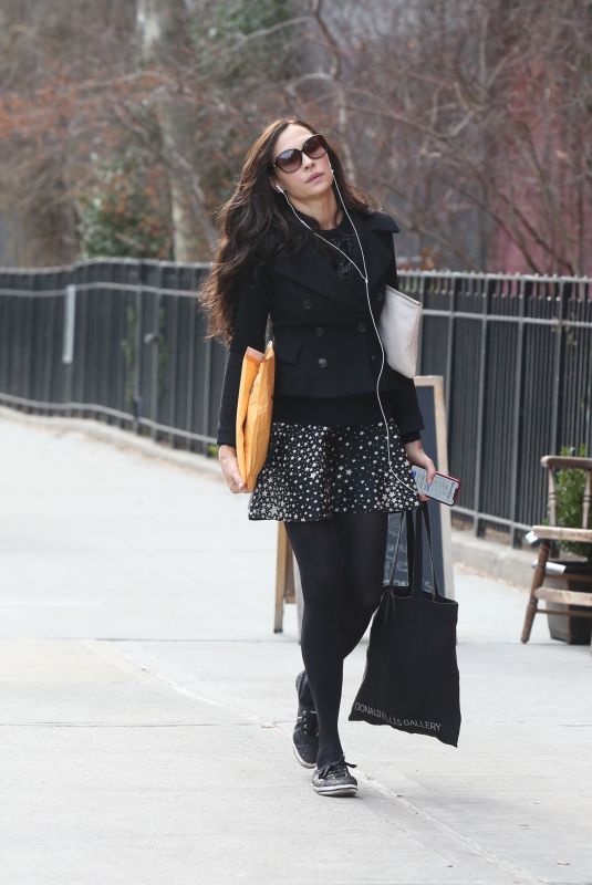 FAMKE JANSSEN Out and About in New York 01/11/2020