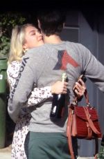 FLORENCE PUGH and Zach Braff Out Kissing in London 01/13/2020