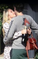 FLORENCE PUGH and Zach Braff Out Kissing in London 01/13/2020
