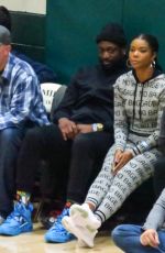 GABRIELLE UNION at Sierra Canyon Trailblazers High School Basketball Game in Laverne 12/30/2019