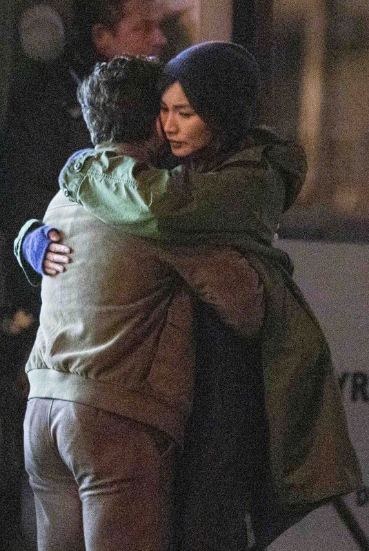 GEMMA CHAN and Kit Harington on the Set of Eternals in London 01/18/2020
