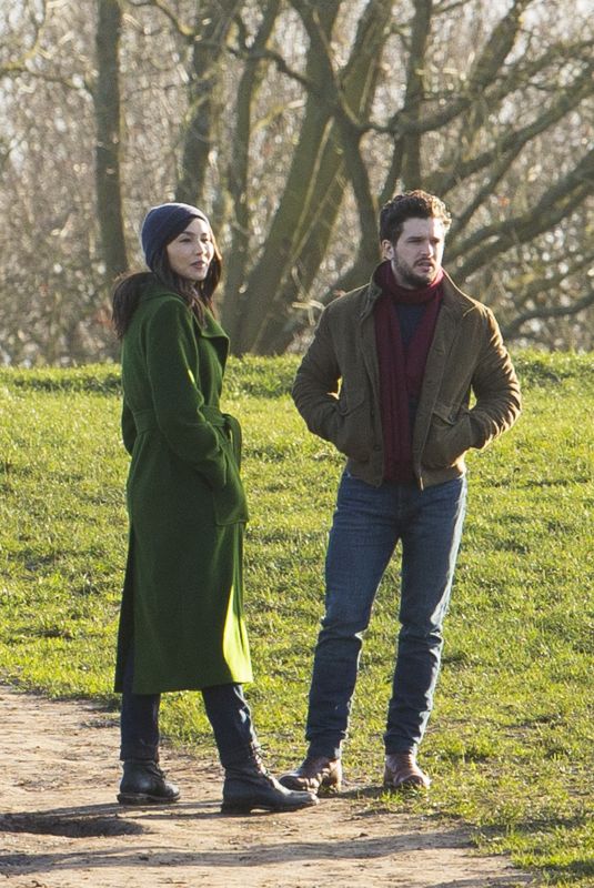 GEMMA CHAN and Kit Harington on the Set of The Eternals in London 01/09/2020