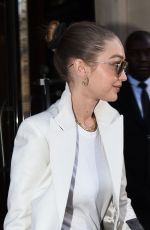 GIGI HADID Arrives at Chanel Fitting at Paris Fashion Week 01/17/2020