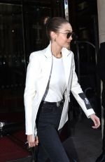 GIGI HADID Arrives at Chanel Fitting at Paris Fashion Week 01/17/2020